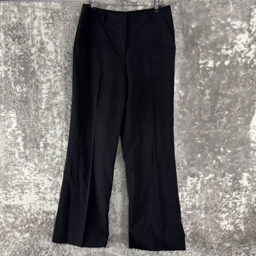 Merona Size 10 Mid Rise Straight Leg Dress Workwear Trousers Black Women